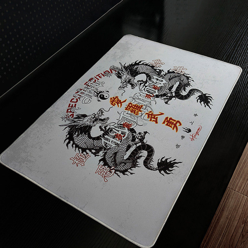 Gaming Accessories For Desk - Retro Dragon Talisman Mouse Pad Evil