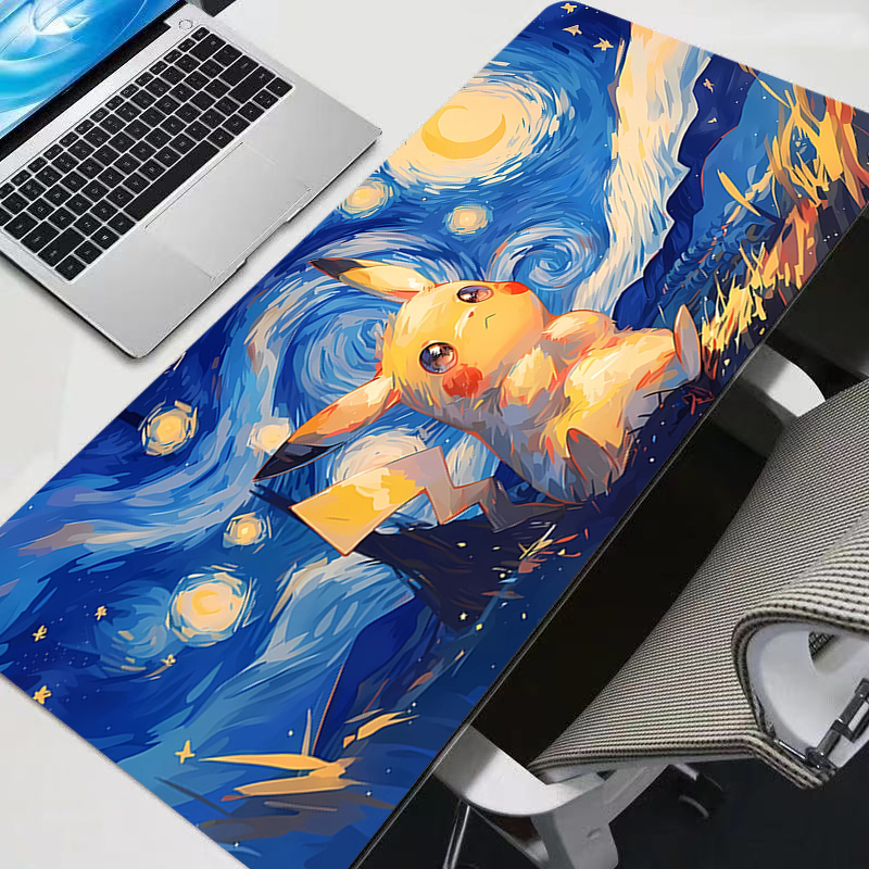 Gaming Accessories For Desk - Mouse Pad Large P-Pikachu Rubber PC