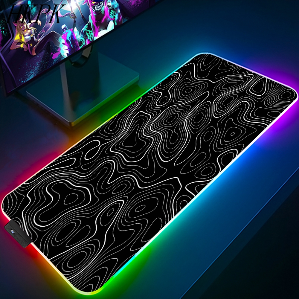 90x40cm Black And White Line R - Gaming Accessories On Sale ulasan dan harga