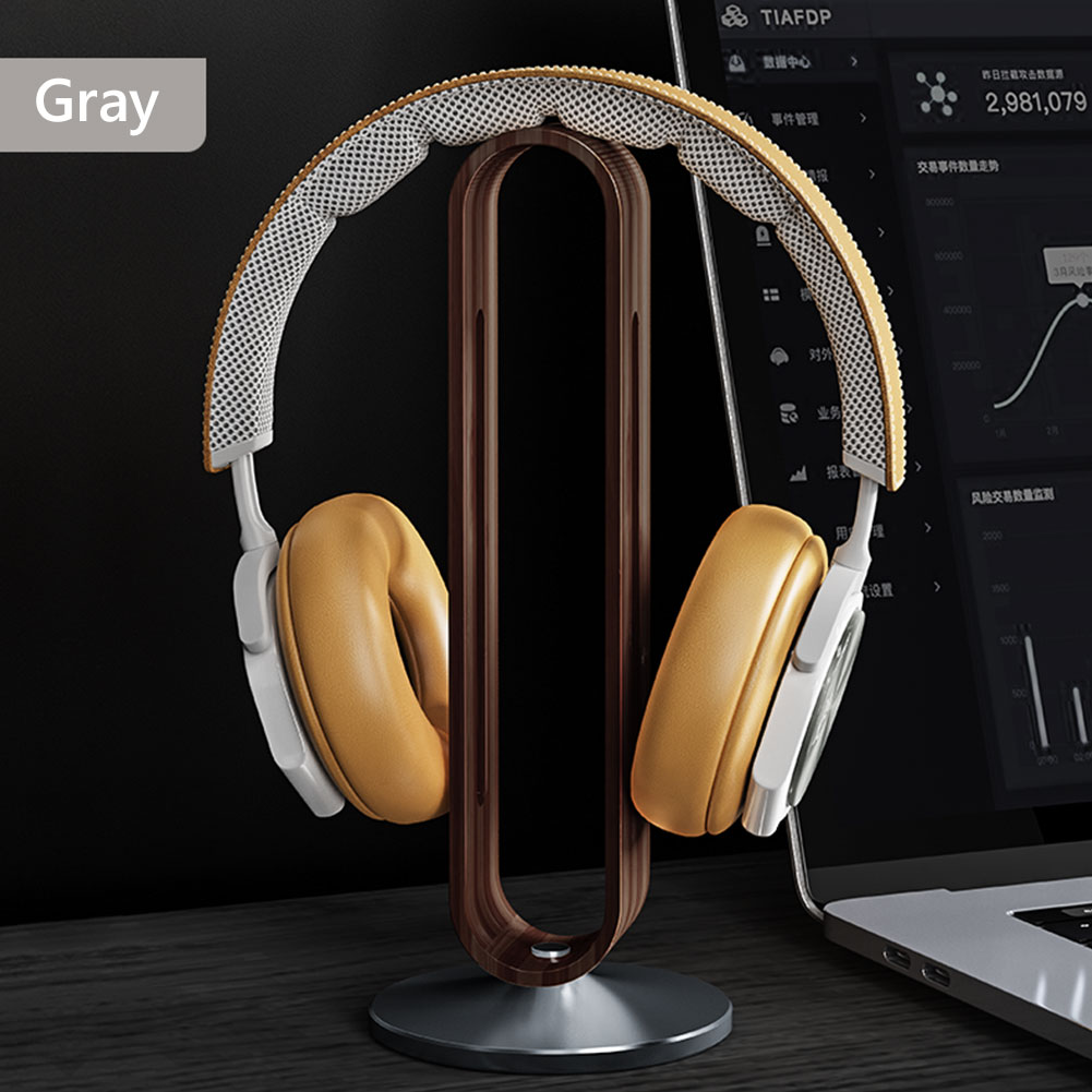 Bamboo Wood Headphone Stand De - Gaming Accessories Table ulasan dan harga