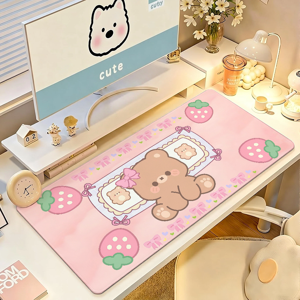 Kawaii Brown Bear Mouse Pad An - Gaming Accessories On Sale ulasan dan harga